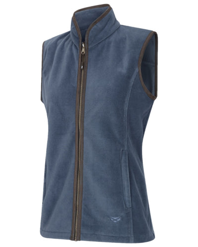 Slate Grey Coloured Hoggs of Fife Stenton Ladies Fleece Gilet on white background #colour_slate-grey