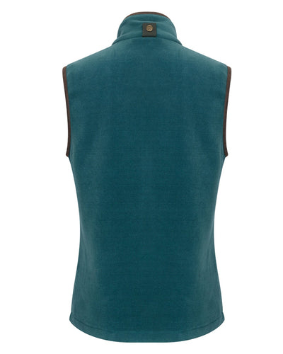 Teal Coloured Hoggs of Fife Stenton Ladies Fleece Gilet on white background #colour_teal