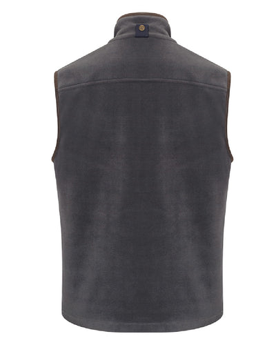 Charcoal Coloured Hoggs of Fife Stenton Technical Fleece Gilet on white background #colour_charcoal