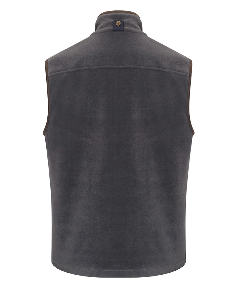 Charcoal Coloured Hoggs of Fife Stenton Technical Fleece Gilet on white background 