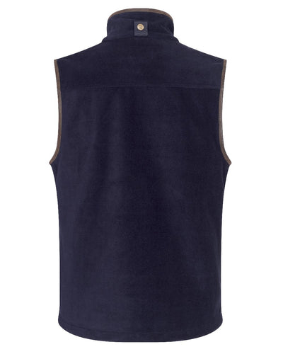 Midnight Navy coloured Hoggs of Fife Stenton Technical Fleece Gilet on white background #colour_midnight-navy