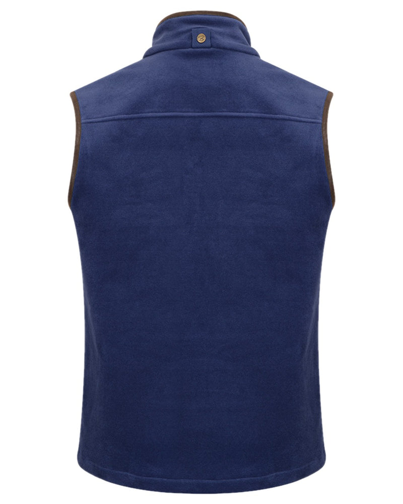 Nordic Blue coloured Hoggs of Fife Stenton Technical Fleece Gilet on white background 