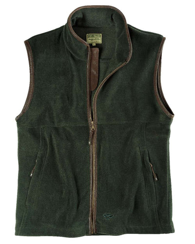 Pine Green coloured Hoggs of Fife Stenton Technical Fleece Gilet on white background #colour_pine-green