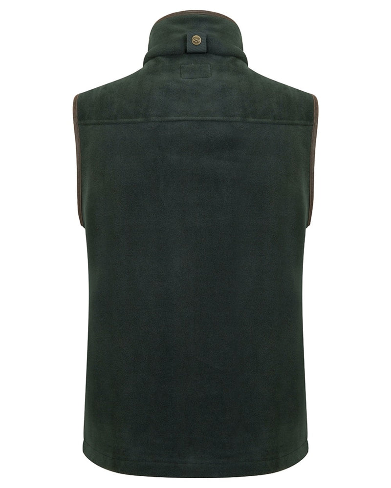 Pine Green coloured Hoggs of Fife Stenton Technical Fleece Gilet on white background 