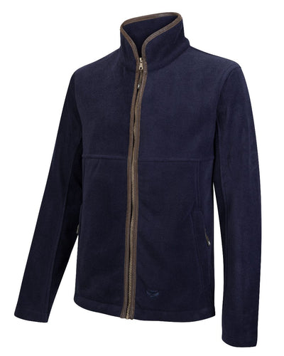 Midnight Navy Hoggs of Fife Stenton Technical Fleece Jacket on white background #colour_midnight-navy