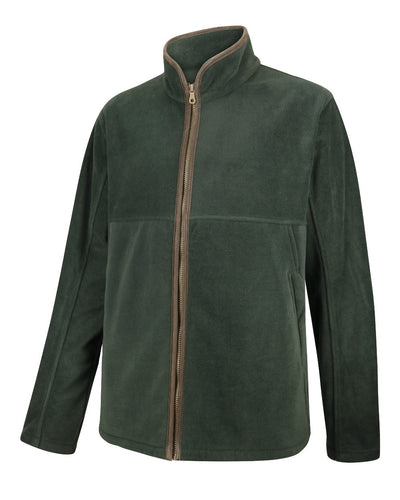 Pine Green Hoggs of Fife Stenton Technical Fleece Jacket on white background #colour_pine-green