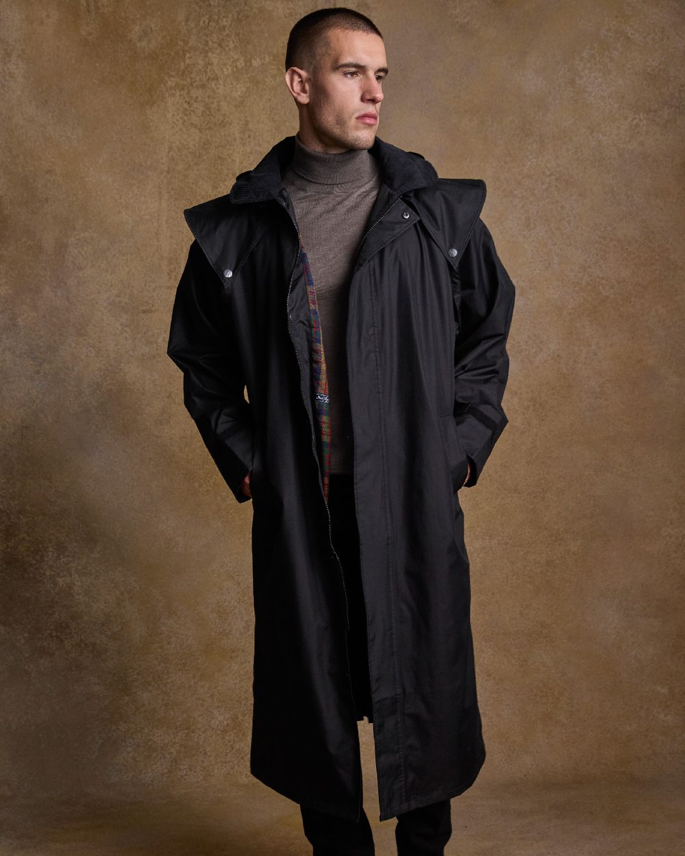 Jack Murphy Lambourne Men's Waterproof Long Coat for Men