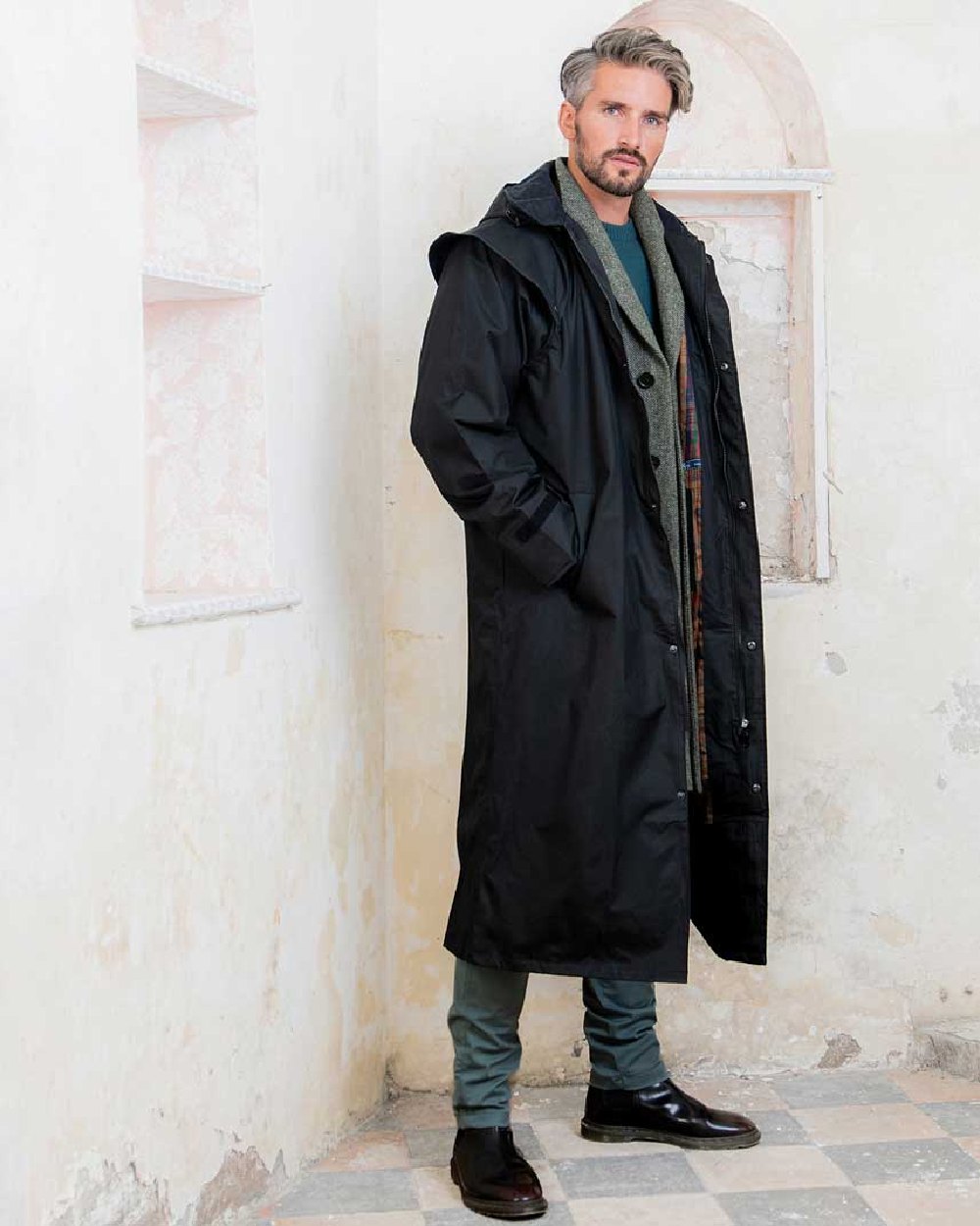 Jack Murphy Lambourne Men's Waterproof Long Coat for Men