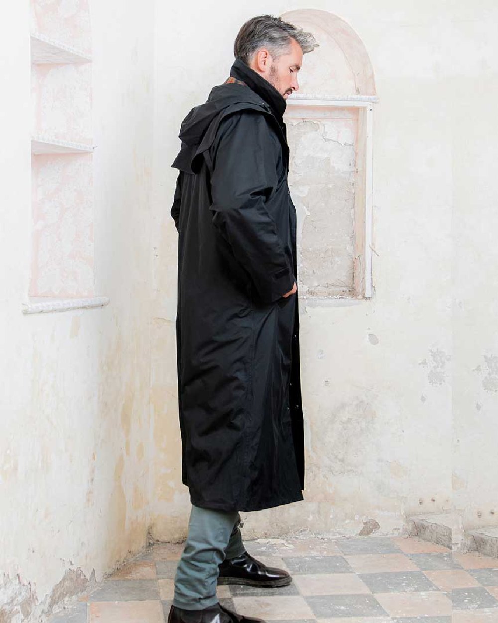 JACK MURPHY LAMBOURNE ウォータープルーフフロックコート Men's Waterproof Lambourne Cape Coat - Walker & Hawkes