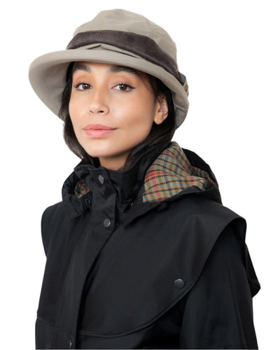 Chinchilla coloured Jack Murphy Malvern Heritage Rain Hat on white background #colour_chinchilla