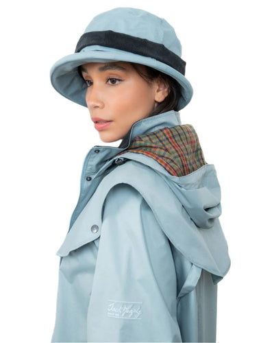 Smoke Blue coloured Jack Murphy Malvern Heritage Rain Hat on white background #colour_smoke-blue