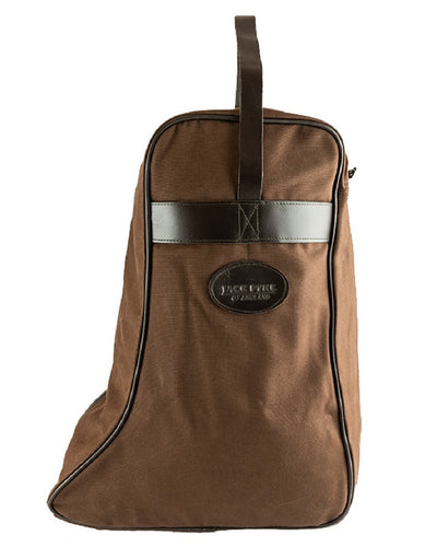 Brown coloured Jack Pyke Canvas Boot Bag on white background #colour_brown