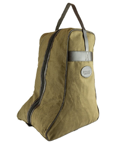 Green coloured Jack Pyke Canvas Boot Bag on white background #colour_green