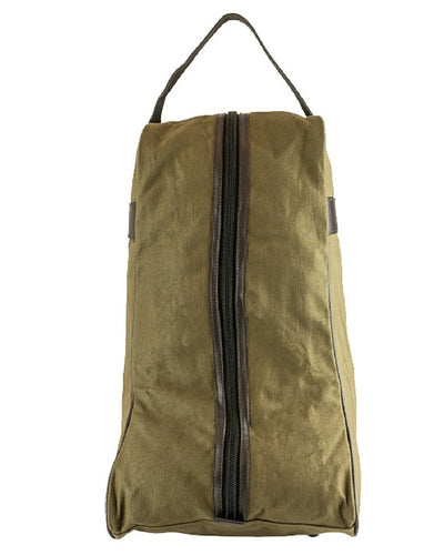 Green coloured Jack Pyke Canvas Boot Bag on white background #colour_green