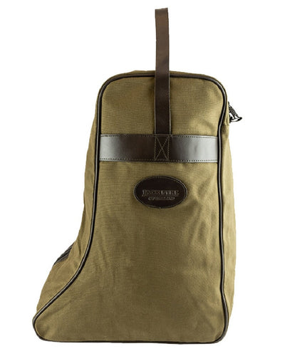 Green coloured Jack Pyke Canvas Boot Bag on white background #colour_green