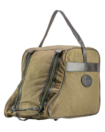 Green coloured Jack Pyke Canvas Walking Boot Bag on white background #colour_green