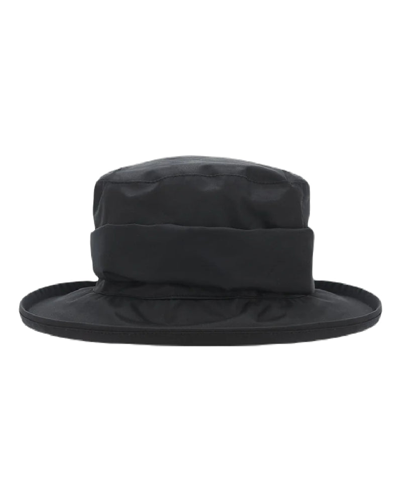 Black coloured Lighthouse Canterbury Waterproof Hat on white background 