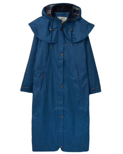 Deep Sea Lighthouse Outback Full Length Ladies Waterproof Raincoat on white background #colour_deep-sea