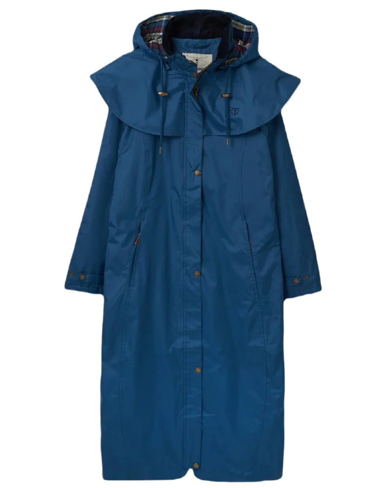 Deep Sea Lighthouse Outback Full Length Ladies Waterproof Raincoat on white background 