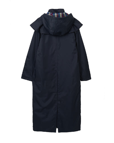 Nightshade Lighthouse Outback Full Length Ladies Waterproof Raincoat on white background #colour_nightshade