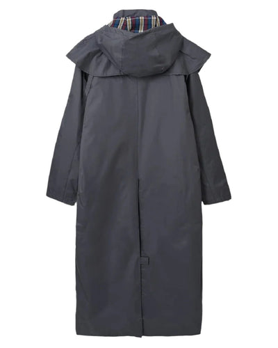 Urban Grey Lighthouse Outback Full Length Ladies Waterproof Raincoat on white background #colour_urban-grey