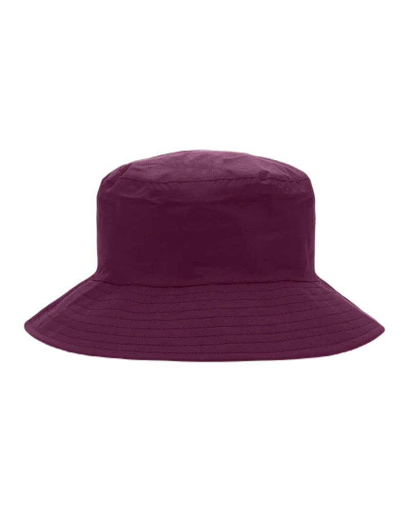 Plum coloured Lighthouse Storm Waterproof Hat on white background 