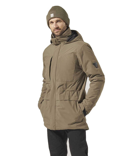 Crocodile coloured Musto Mens Marina Primaloft 3 in 1 Parka on white background #colour_crocodile