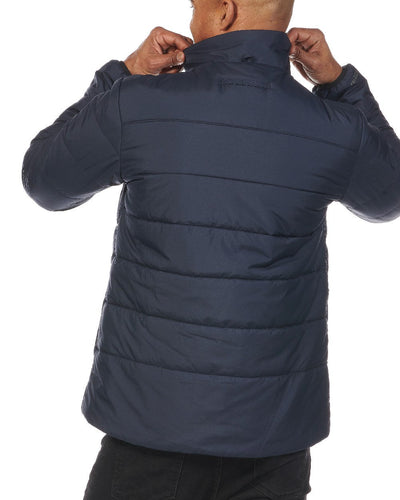 Navy coloured Musto Mens Marina Primaloft 3 in 1 Parka on white background #colour_navy