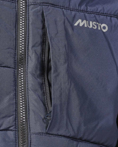 Navy coloured Musto Mens Marina Primaloft 3 in 1 Parka on white background #colour_navy