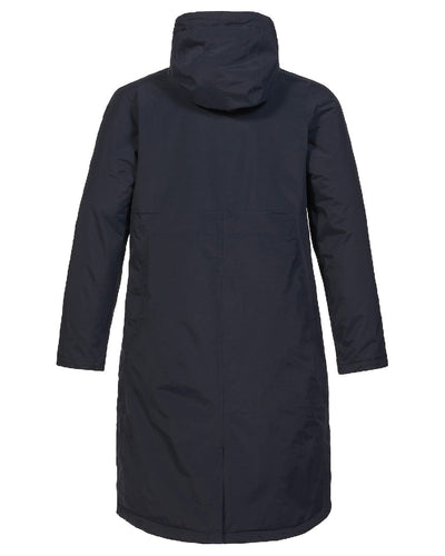 Navy coloured Musto Womens Corsica Primaloft Longline Parka on white background #colour_navy