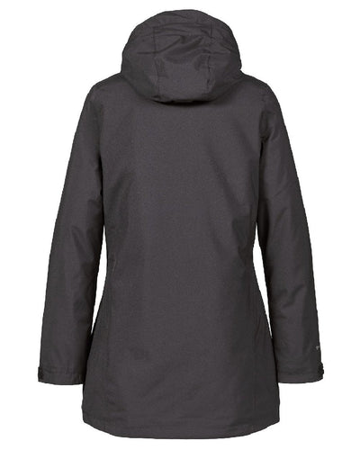 Black coloured Musto Womens Evolution Newport Osm Primaloft Parka on white background #colour_black