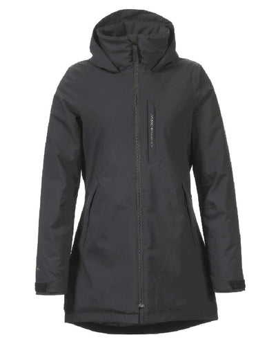 Black coloured Musto Womens Evolution Newport Osm Primaloft Parka on white background #colour_black