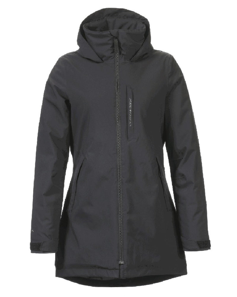 Black coloured Musto Womens Evolution Newport Osm Primaloft Parka on white background 