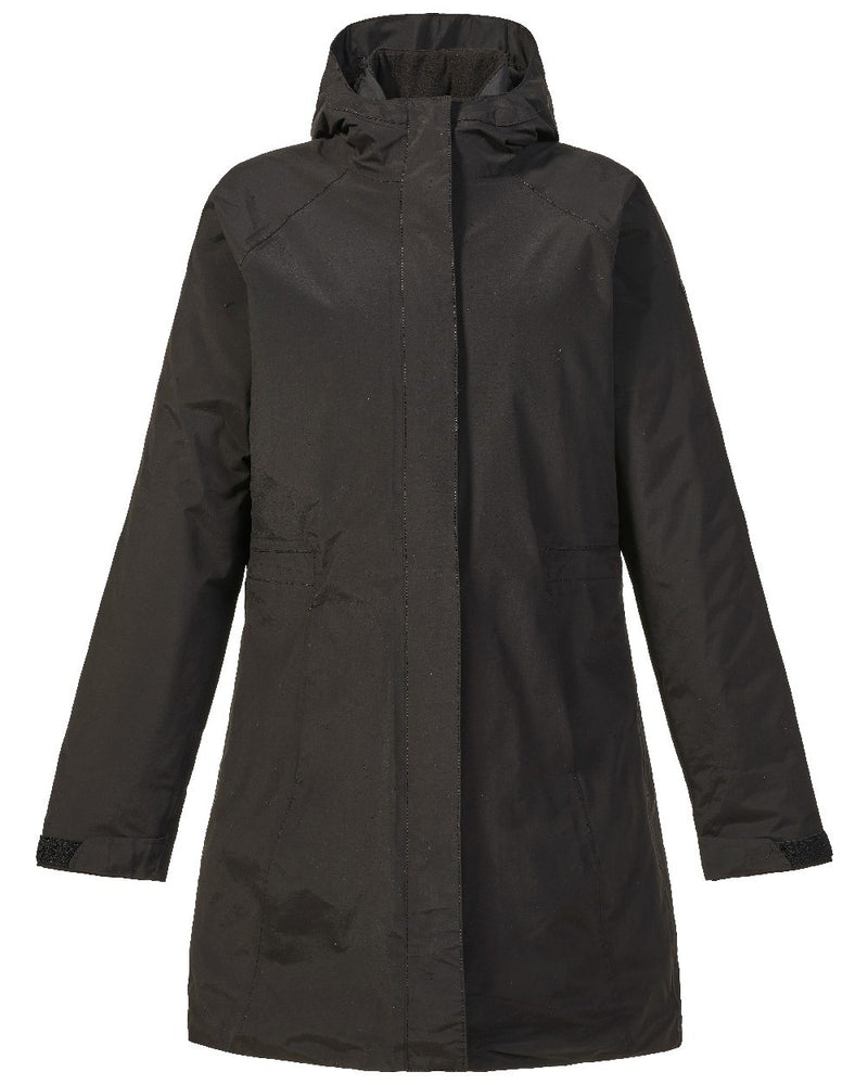 Black coloured Musto Womens Primaloft 3 in 1 Parka on white background 