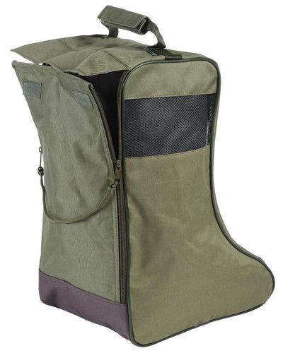 Khaki coloured Percussion Tall Boot Bag on white background #colour_khaki