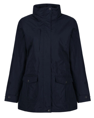 Navy coloured Regatta Womens Darby III Insulated Parka Jacket on white background #colour_navy