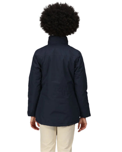 Navy coloured Regatta Womens Darby III Insulated Parka Jacket on white background #colour_navy