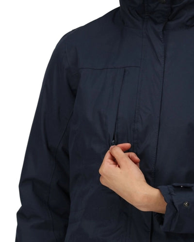 Navy coloured Regatta Womens Darby III Insulated Parka Jacket on white background #colour_navy