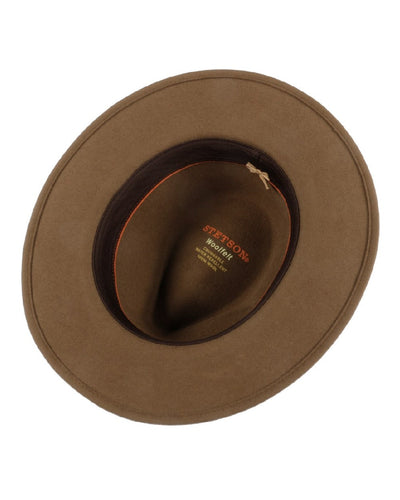 Dark Beige Coloured Stetson Rantoul Traveller Hat On A White Background #colour_dark-beige