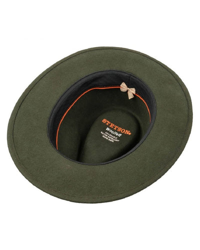 Dark Green coloured Stetson Yutan Wool Hat on white background #colour_dark-green