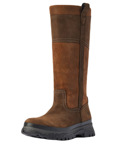 Java Coloured Ariat Moresby Tall H20 Java Country Boot On A White Background #colour_java