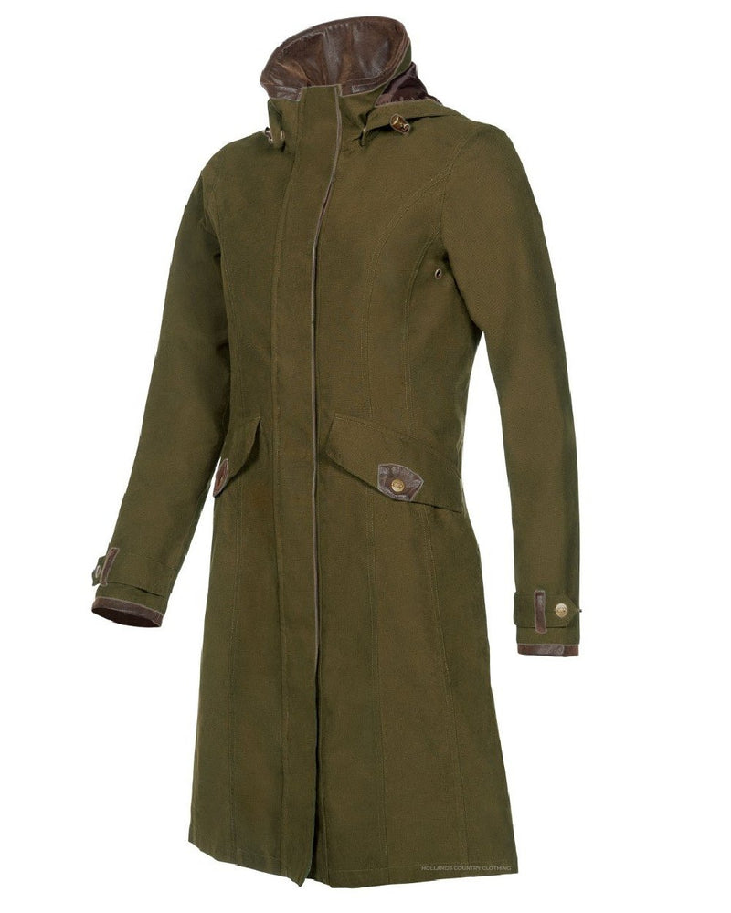 Pine Green Coloured Baleno Chelsea Mid Length Coat On A White Background 