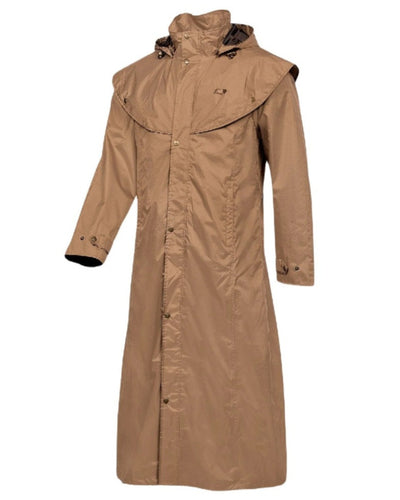 Camel Coloured Baleno Newbury Waterproof Long Coat On A White Background #colour_camel