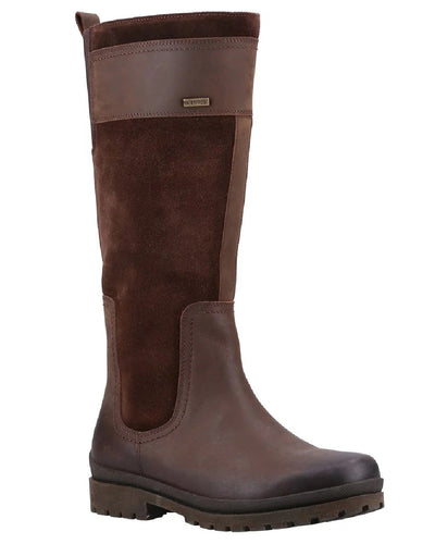 Brown Coloured Cotswold Painswick Boots On A White Background #colour_brown