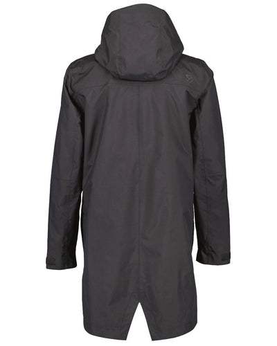 Black Coloured Didriksons Andreas Unisex Parka 2 On A White Background #colour_black