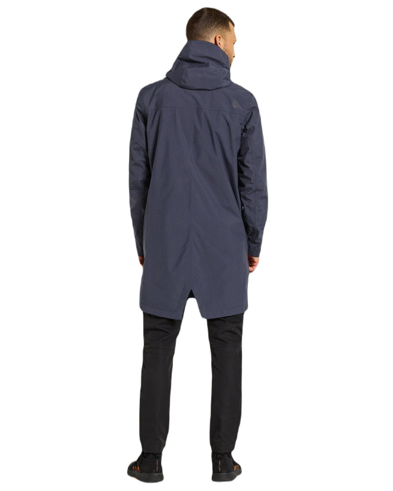 Dark Night Blue Coloured Didriksons Andreas Unisex Parka 2 On A White Background 