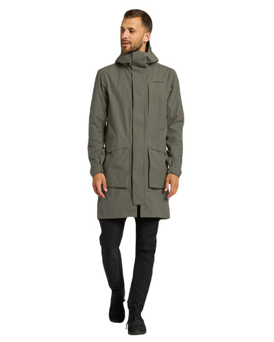 Deep Green Coloured Didriksons Andreas Unisex Parka 2 On A White Background #colour_deep-green