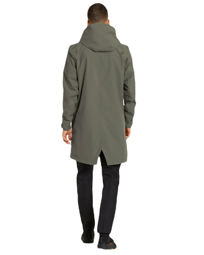 Deep Green Coloured Didriksons Andreas Unisex Parka 2 On A White Background #colour_deep-green