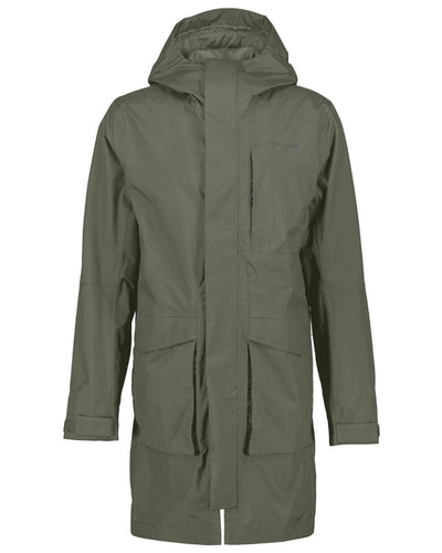 Deep Green Coloured Didriksons Andreas Unisex Parka 2 On A White Background #colour_deep-green