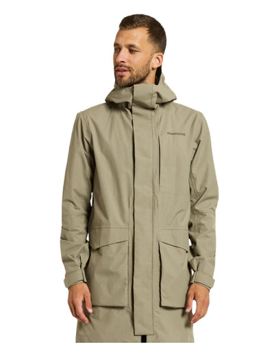 Mistel Green Coloured Didriksons Andreas Unisex Parka 2 On A White Background #colour_mistel-green